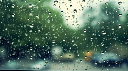 Condensation Patterns on Window Pane generated by AIの素材
