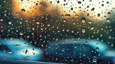 Condensation Patterns on Window Pane generated by AIの素材