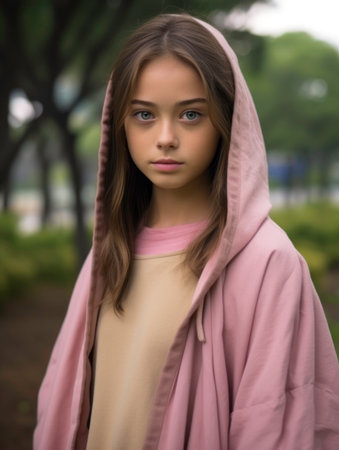 Attractive Beauty Model with Natural Makeup and Asian Features generated by AIの素材