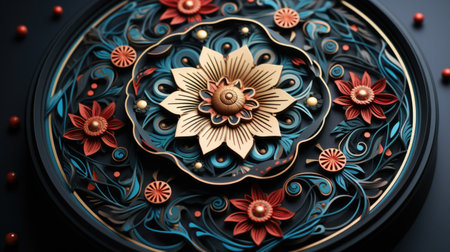 Bright and Creative 3D Graphic of Flowers generated by AIの素材