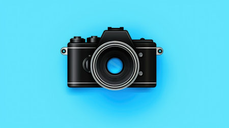 Minimalistic Design of Camera and Color Contrast generated by AIの素材