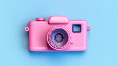 Minimalistic Design of Camera and Color Contrast generated by AIの素材