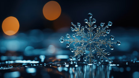 background composition of snowflake generated by AIの素材