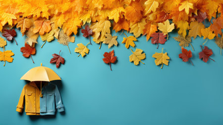 Autumn concept with space for inscription generated by AIの素材