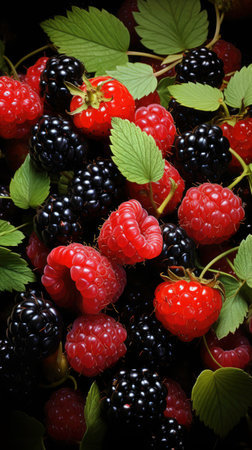 Wild berry background generated AIの素材