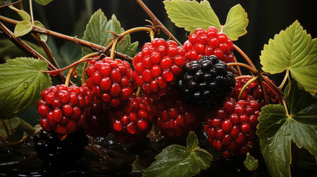 Wild berry background generated AIの素材