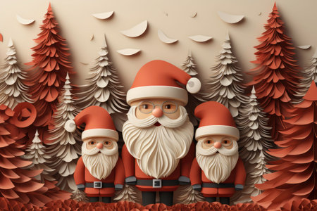 visualizations of Santa Claus. Generated by AIの素材