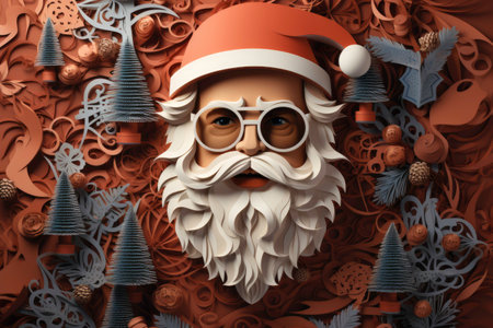 visualizations of Santa Claus. Generated by AIの素材