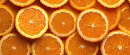 Sliced orange background. fresh orange fruits as background. Generated by AIの素材