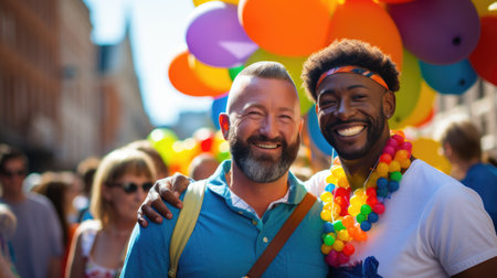 Love and Unity: A Thoughtful LGBT Coupleの素材