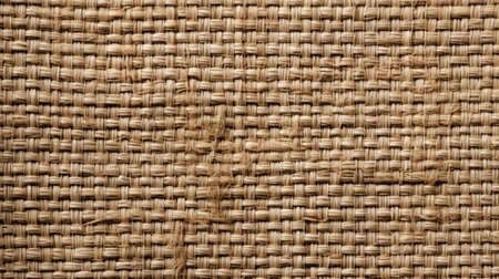 Rustic Elegance: Detailed Woven Fabric Texture Background with a Mesh Patternの素材