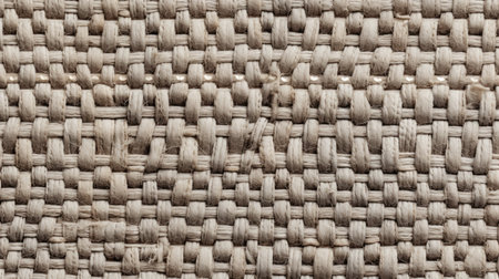 Rustic Elegance: Detailed Woven Fabric Texture Background with a Mesh Patternの素材
