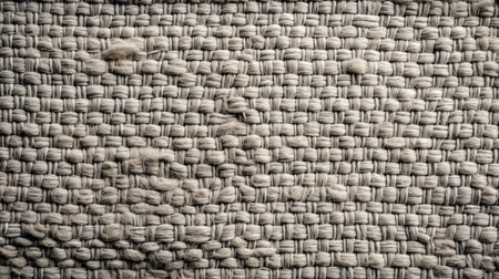 Rustic Elegance: Detailed Woven Fabric Texture Background with a Mesh Patternの素材