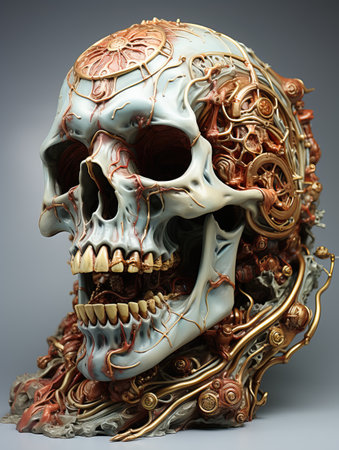 Weird big zombie skullの素材