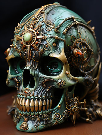 Weird big zombie skullの素材