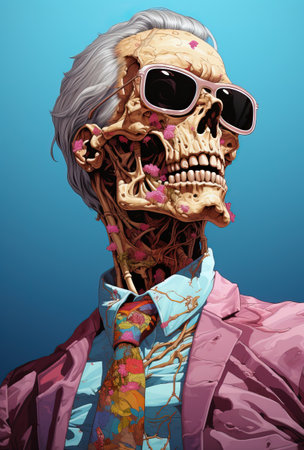 Zombie art zombiefigureart, in the style of digital illustrationの素材