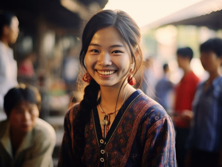 Smiling Chinese Womanの素材