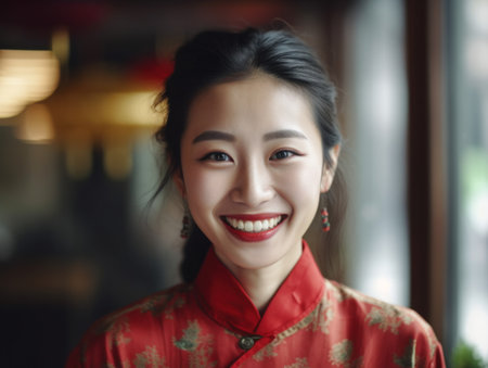 Smiling Chinese Womanの素材