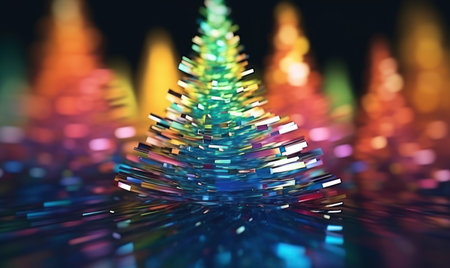 Abstraction Of Blured Christmas Treeの素材