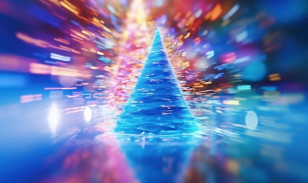 Abstraction Of Blured Christmas Treeの素材