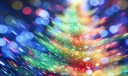 Abstraction Of Blured Christmas Treeの素材