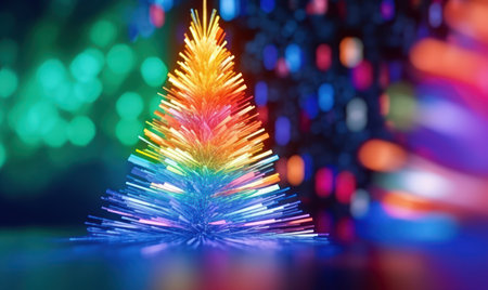 Abstraction Of Blured Christmas Treeの素材