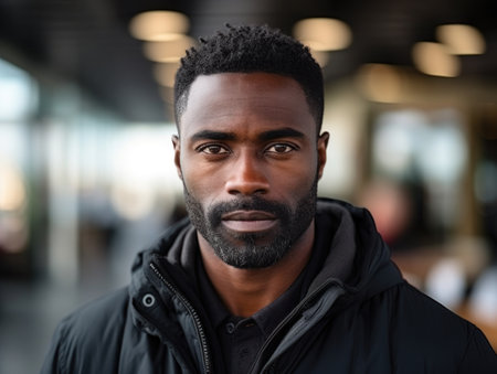 Face, Serious And Black Man At Creative Business, Startup And Career Mindsetの素材