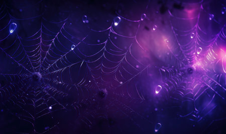 Pretty Scary Frightening Spider Web For Halloweenの素材