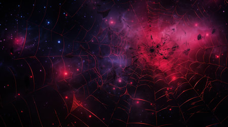 spider web off to the left of a background with mystical magical vibesの素材