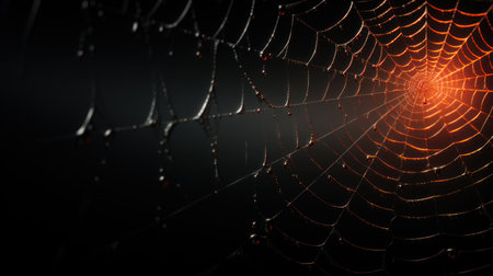 spider web off to the left of a background with mystical magical vibesの素材