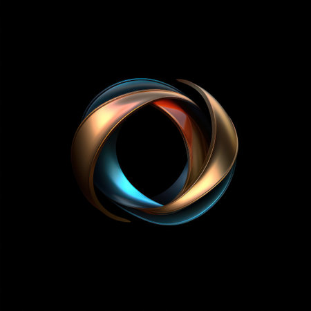 Logo, free space for text in the center, on a black backgroundの素材