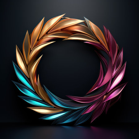 Logo, free space for text in the center, on a black backgroundの素材