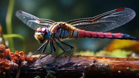 Close up of a dragonflyの素材
