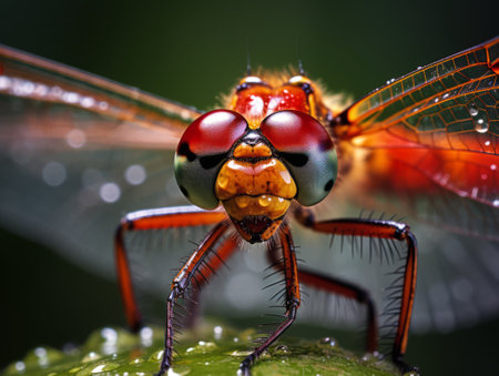 Close up of a dragonflyの素材