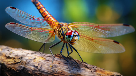 Close up of a dragonflyの素材