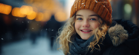 Winter fashion, Christmas holidays concept, out of focus shot for photo backgroundの素材