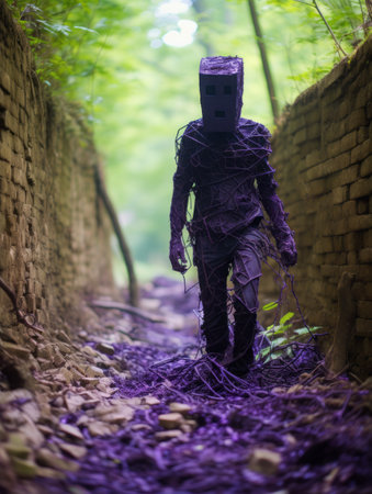 an enderman from minecraft in real lifeの素材