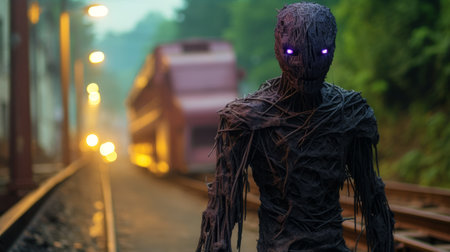 an enderman from minecraft in real lifeの素材