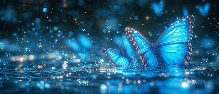 butterflies in the waterの素材