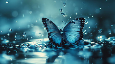 butterflies in the waterの素材