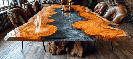 Artistic epoxy tableの素材