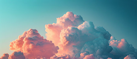 Large white cloud in upper part of the pictureの素材