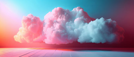 Large white cloud in upper part of the pictureの素材