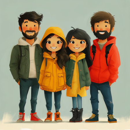 Group of People Standing Togetherの素材