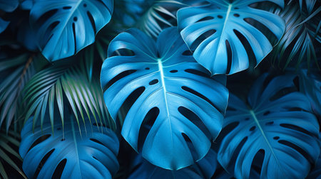 Close-Up of Vibrant Blue Leavesの素材