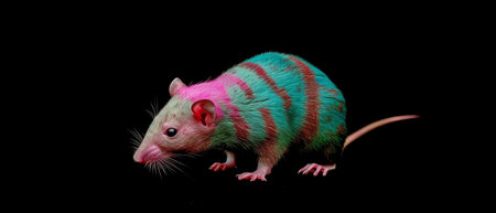 Rat With Pink and Blue Stripesの素材