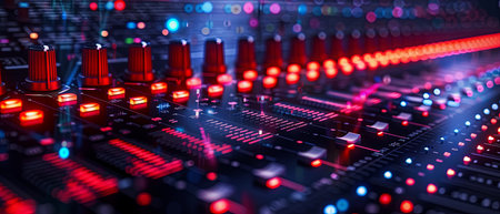 Multicolored Lights on Sound Boardの素材
