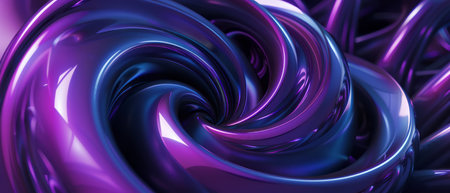 This close-up view showcases a captivating swirl of vibrant purple and blue colors. The colors blend together in a mesmerizing pattern, creating a dynamic and visually striking display.の素材