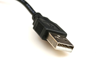 USB Cord On A White Background
