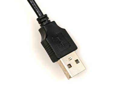 USB Cord On A White Background